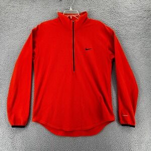 Vintage‎ 90s Nike Fleece Sweater 1/2 Zip Long Sleeve Pullover Mens Large Red
